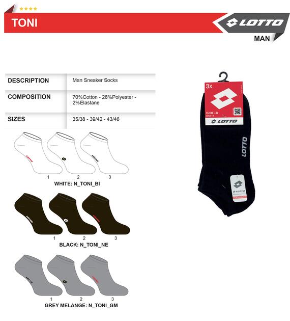 - TONI SNEAKER COTONE UOMO